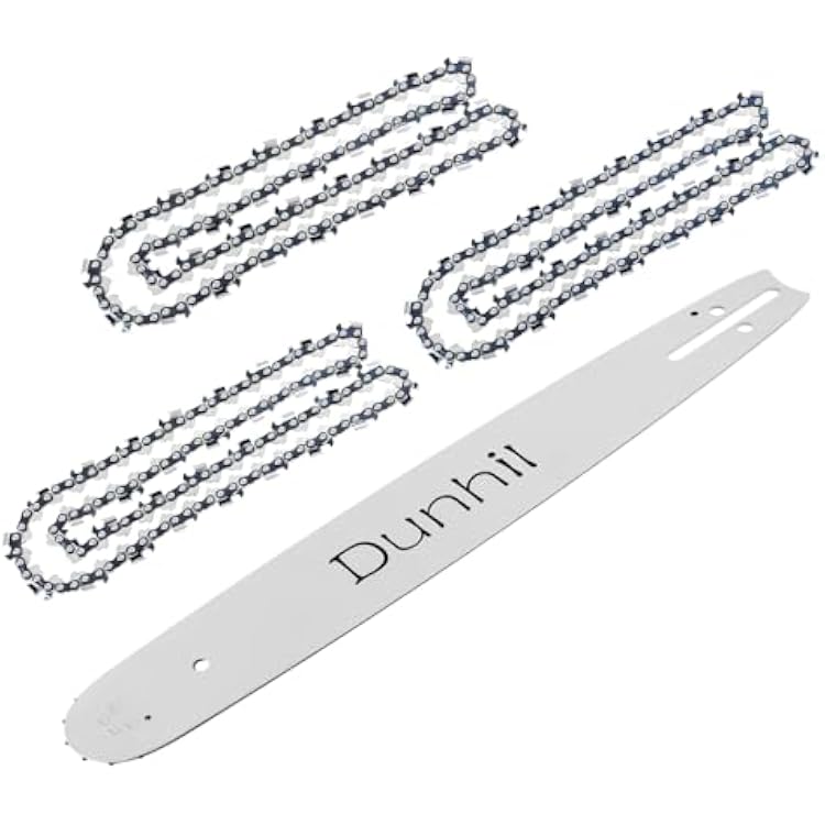 3 pack 20 inch 325 050 80DL Chainsaw Chains and 1 Guide Bar for Husqvarna 435e, 440e, 445e, 450e, 450 Rancher, replace 596199780, 20 X-CUT SP33G