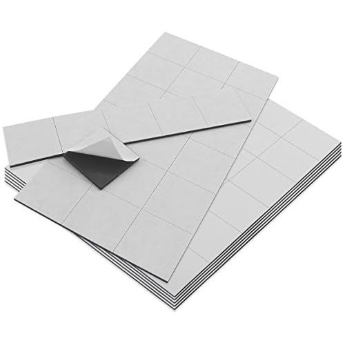 Master Magnetics ZGN60APAADCR4X6X6 Flexible Magnet Squares with Adhesive Back, 116 Thick, 1 Wide, 1 Length Scored on Sheet, 144-1 x 1 Pieces Pack of 144