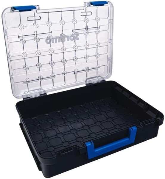 Sortimo T-BOXX 330 - Empty Sorting Box for Individual Assembly - Transparent Lid for Quick Overview - Lightweight Robust & Stackable - Compatible with Inset Boxes & Vehicle Furnishings