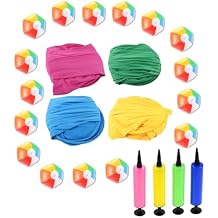 Yetaha 4-Pack Granny Pants Set, 4 Giant Pants with 20 Bouncy Balls & 4 Pumps, Giant Stretchy Outdoor Party Game, Hilarious Relay Toss for Family Reunion, BBQ, Picnic & Team Building
