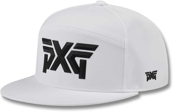 PXG Men Camper Flat Bill Snapback Golf Cap White - 25 One Size Fits All