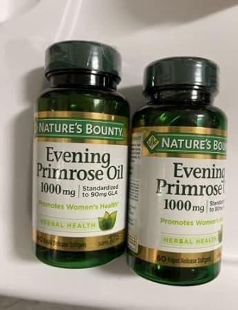 Natures Bounty Natures Bounty Evening Primrose Oil, 1000mg, 120 Softgels 2 X 60 Count Bottles, 120 Count