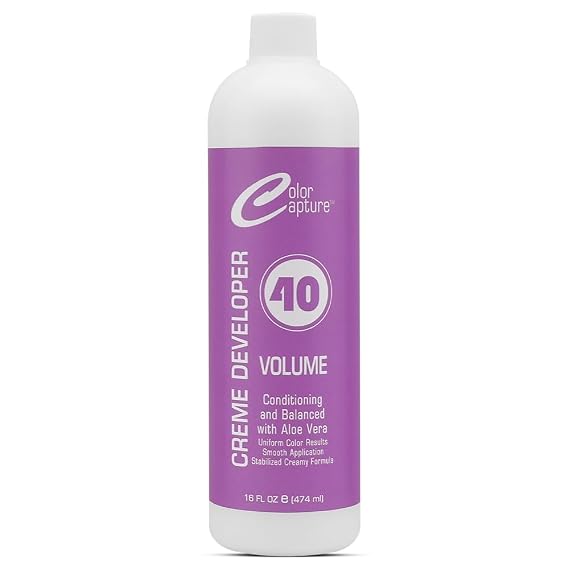 Salon 40 Volume Hair Color Developer, Damage Control, 16 oz | Aloe-infused cream for chemically treated hair with deep conditioning; cruelty free, sulfate free and paraben free.