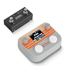 STRICH Pipe Tones Pocket Multi-Effects Processor for Guitar and Bass with Foot Pedal 10 Effect Modules 125 Effects 40s Looper 100 Drum Patterns USB Audio Interface Wireless Control (Gray)