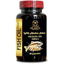 Wild Alaskan Salmon Fish Oil Natural EPA DHA Omega-3 Softgels, No Artificial Additives, Sustainably Sourced, No Fishy Aftertaste - 1 Bottle