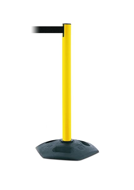 Post with Retractable Barrier
