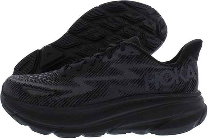 HOKA Clifton 9 Women's Road Running Shoes Sneakers (Black/Black, US Footwear Size System, Adult, Women, Numeric, Medium, 8)