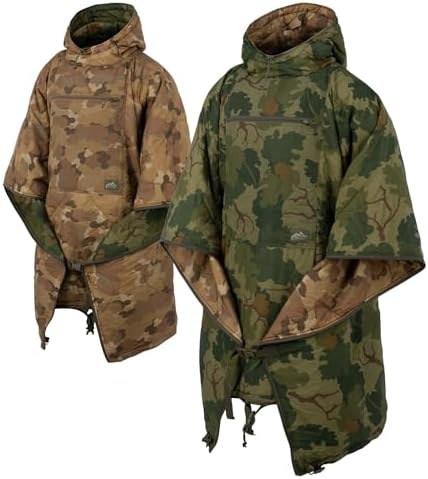 Helikon-Tex Swagman Roll Mitchell Camo LeafMitchell Camo Clouds Multi-Purpose Military Poncho, Woobie Blanket, Sleeping Bag & Emergency Jacket
