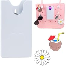 Phone Holder Compatible with Bogg Bag Silicone Charm Insert Accessories for Bogg Bags 4Pcs Inserts Hooks for Bogg Bag Accessories,Charms Key Holder Insert Carabiner Keychain for Bogg Bags (White)