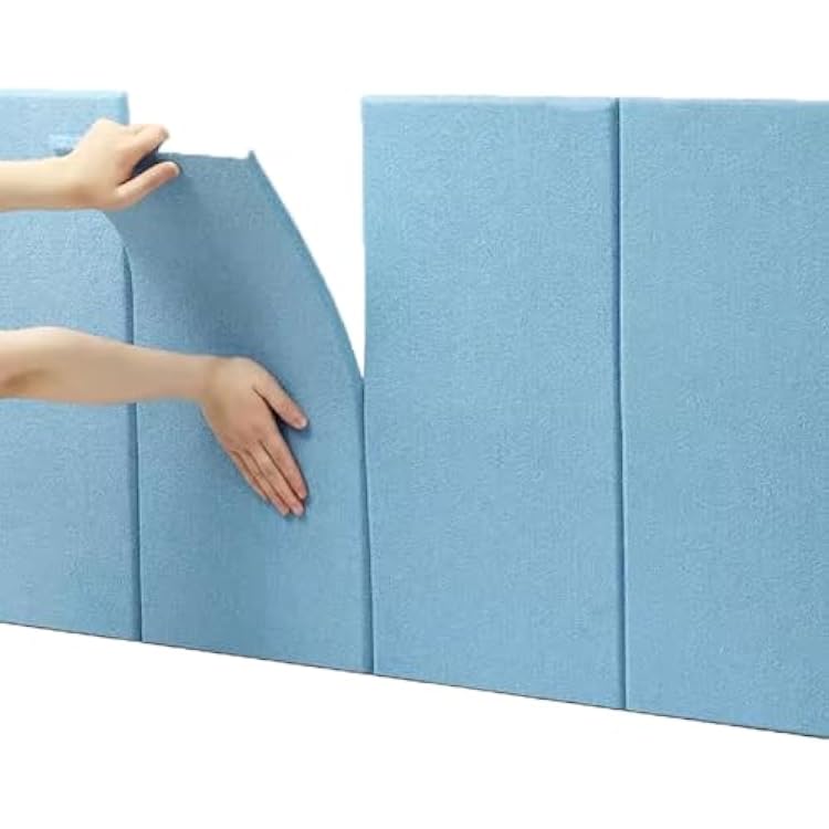 Wall Padding for Kids Bedroom, Anti Collision Wall Stickers for Nursery Autism, Padded Wall Panels for Autism, 11.8 x 23.6 Upholstered Accent Wall Panels, Easy to InstallBlue
