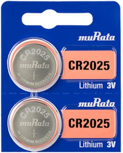 Murata CR2025 Battery 3V Lithium Coin Cell - Replaces Sony CR2025 (2 Batteries)