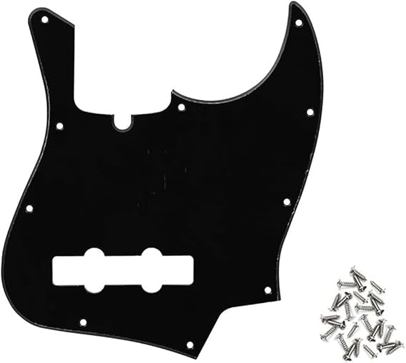 Black 1 Ply Jazz Bass Pickguard 10 Hole Guitar Pickguard