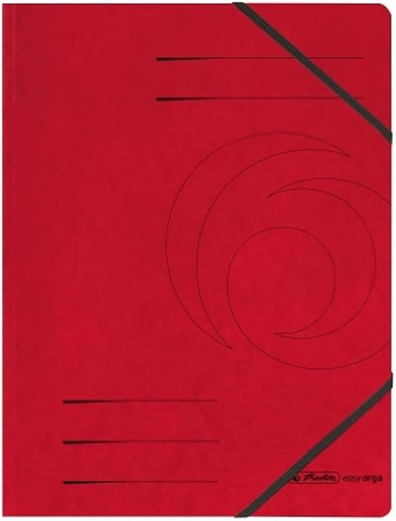 Herlitz Colorspan A4 Elastic Folder - Red (5 Pieces)