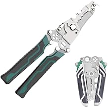 18 in 1 Foldable Wire Stripper/wire crimping tool, 2025 New Multi-function Wire Stripping Pliers, Wire Cutter, Wire Stripper Tool, Cable Stripper, Wire Clippers (Green)