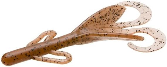 Zoom Bait Brush Hog Bait-Pack of 8 (Pumpkin, 6-Inch)