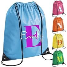 Custom Drawstring Bags with Name Logo Text, Personalized Drawstring Pouch Bulk, Customized Drawstring Bag 13.4x17