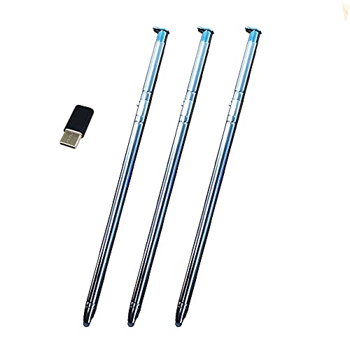 3 Pack Light Blue Touch Stylus Pen Replacement for LG Stylo 6 Stylus 6 Q730AM Q730VS Q730MS Q730PS Q730CS Q730MA LCD Touch Pen Stylus Pen  Type-c Adapter