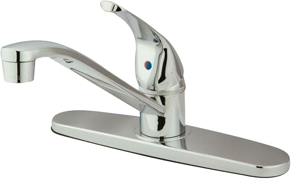Kingston Brass KB5710 Chatham Single Lever Handle Kitchen Faucet without Sprayer, 8-Inch, Polished Chrome
