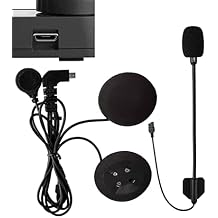 FreedConn Bluetooth Intercom Microphone [Upgrade 5-pin Headset] Speaker for KY pro TCOM-VB/TCOM-SC5-Pin Headphone Micro USB Interface