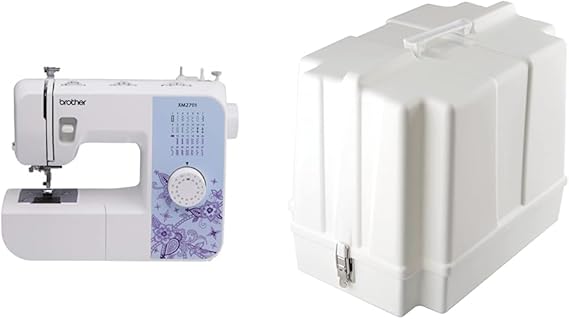 Brother Sewing Machine, XM2701, Lightweight Machine with 27 Stitches, 6 Included Sewing Feet & 5300A Sewing Machine Hardcase, Off-White