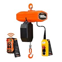 Prowinch Portable Electric Hoist - 1000 lbs Electric Chain Hoist with Wireless & Wired Remote Control, 20 ft, Single-Phase Dual Voltage 110~120V/220~240V, G100 Chain, Overhead Crane1 Speed
