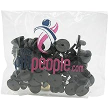 Black PVC Rubber Pin Backs Pack of 50