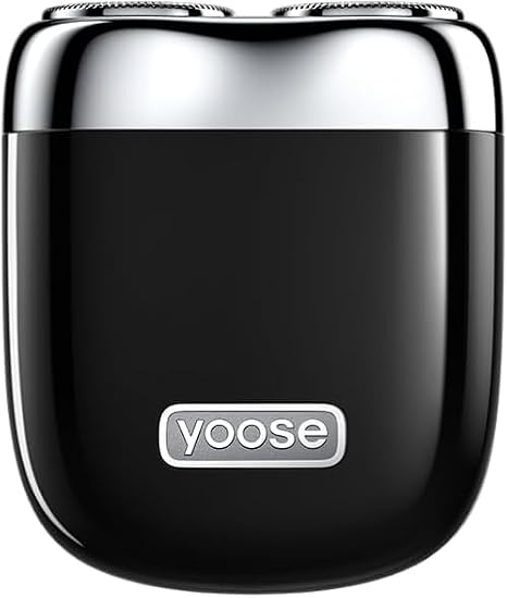 Yoose Mini elektrikli tıraş makinesi, erkekler için elektrikli tıraş makinesi, elektrikli alaşımlı tıraş makinesi, IPX7 su geçirmez tıraş makinesi, 8000 RPM motorlu, C tipi kablo ve manyetik tıraş