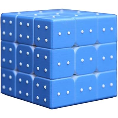 Recognizable Magic Cube Puzzle for The Blinds Person or Partially Sighted Color Weakness Speed Cube,Easy Turning and Smooth Play 2.2X2.2X2.2