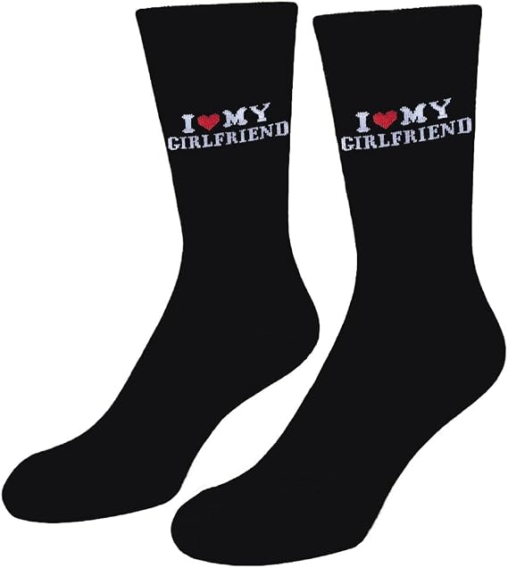 Gift for Boyfriend Husband I Love My Girlfriend Socks Valentines Gifts Men