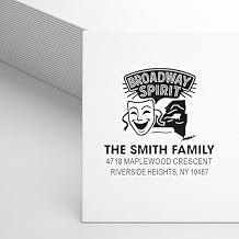 Broadway Joy Design Handmade Three Line Wood Handle Rubber Stamp for Letters, Standard 1-5/8 Square, Customizable Wood Stamp, Crafters, Stationery Enthusiasts, Small Business Owners, and Etsy Sellers