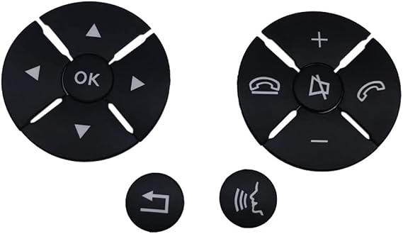 Car Steering Wheel Button Trim Cover Sticker lnner Decoration Compatible with Mercedes Benz C E S GLK Class W204 W212 W221 X204 C200 C250