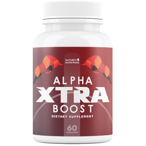 Alpha XtraBoost Capsules Natural Mens Supplement with Saw Palmetto, Fenugreek, L-Tyrosine & Herbal Blend, Made in USA 60 Caps, 1 Month Supply