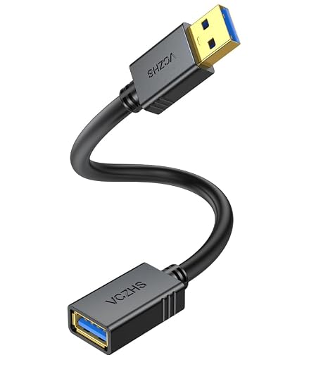 USB Extension Cable 1FT, Compact Design for Tight Spaces & Minimal Clutter