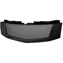 Mesh Front Bumper Grille Matte Black Luxury Sport Style Direct Bolt-On Replacement Compatible with 2007-2014 Cadillac Escalade and 2007-2013 Escalade EXT Models