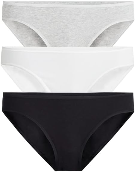 MeUndies Womens Stretch Cotton Bikini - Comfortable Panties 3 Pack - Fabric