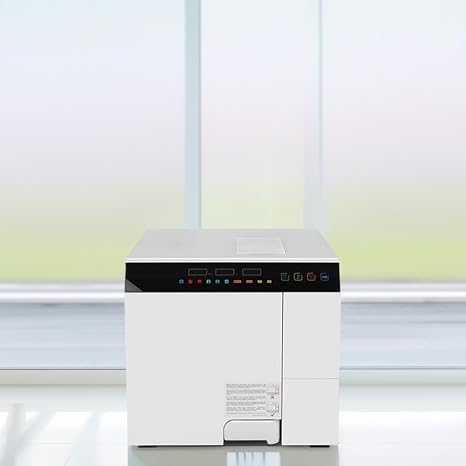 18L/23L Class B Steam Sterilizer with Built-in Printer USB Connector Fully Autoclave Digital Table Top Sterilizer Triple Vacuum Pressure Sterilization (18L)