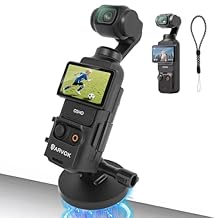 ARVOK Magnetic Mount Stand Compatible with DJI Osmo Pocket 3, Pocket 3 Accessories Adapter, Strong Magnetic Desktop Mount, 180 Adjustable Handle with Cold Shoe, Black