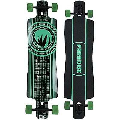 Paradise Longboard Drop Through Complete Cruiser Skateboard, Neo, 10 x 40