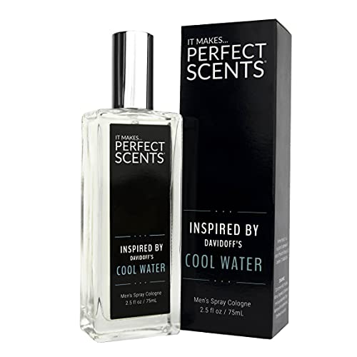Perfect Scents Fragrances, Inspired by David.offs Cool Wat.er, Mens Eau de Toilette, CLEAN, Vegan, Paraben-Free, Never Tested on Animals, Spray Cologne, 2.5 Fluid Ounces