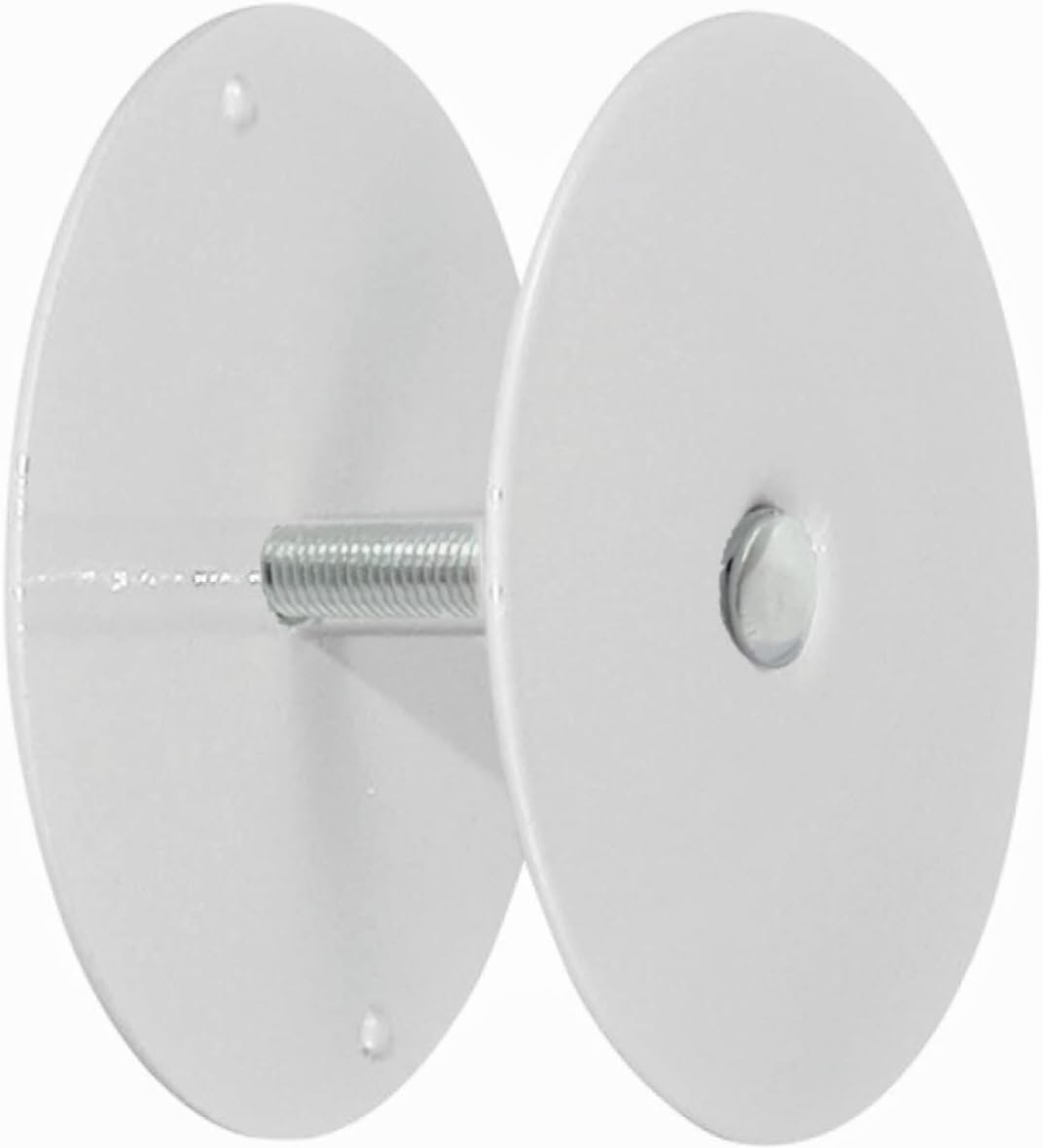 Door Knob Deadbolt Hole Cover Round Filler Plate 3-inch Diameter Maintains Door Security White