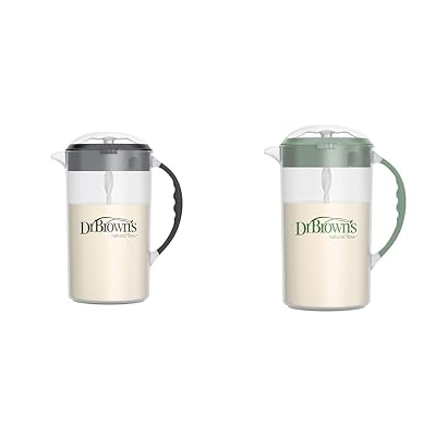 Dr. Browns 32oz Baby Formula Mixing Pitchers, Black & Olive Colors, Set of 2
