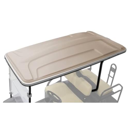 Performance Plus Carts E-Z-GO RXV 80 inch Sun Top Canopy Kit | Beige | Compatible with 2008-Up EZGO RXV Golf Cart Models | Includes Top, Struts, and Hardware