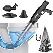 Electric Toilet Plunger for Bathroom, High-Pressure Air Plunger, Heavy-Duty Clog Remover for Toilets, Toilet Drain Unclogger (Ink Black)