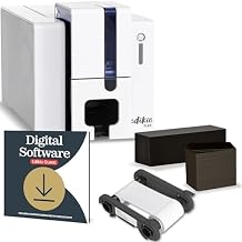 Guest Flex - Card Printing Pack - Durable, Easy-to-Clean, Customizable Buffet Labels - Fast, Monochrome, One-Sided Printing - Includes Printer, Design Software, Black Cards, and White Ribbon