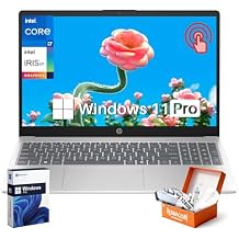 HP 15.6 Touchscreen Business Laptop, 15.6" FHD Touch Display, Intel 13th Gen i7-1355U, 16 GB DDR4 RAM, 1 TB SSD, Iris Xe Graphics, Fast Charge, Windows 11 Pro, W/REDRAGON Accessories