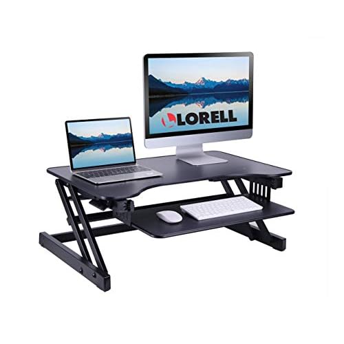 Lorell Adjustable DeskMonitor Riser, Black