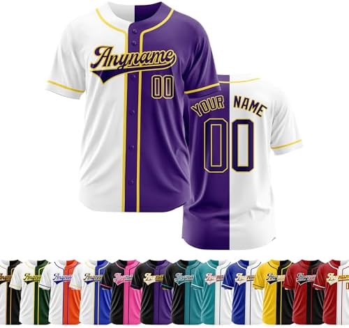 Custom Baseball Jersey Personalized Stitched or Printed Name Number Baseball Jersey Men Women Youth Baseball Shirt