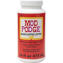 Mod Podge CS11202 Waterbase Sealer, Glue & Decoupage Finish, 16 oz, Gloss, 16 Fl Oz, 1 Pack