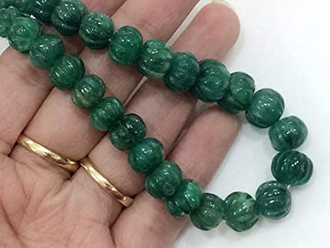 Emerald Melon Beads, Emerald Beryl Beads, Emerald Beryl Faceted, Emerald Necklace, 7mm - 11mm, 50 Pcs Loose Emerald Beryl Melon Beads