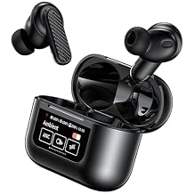 ZAMZAM Wireless V5.4 Earbuds Compatible with iPhone, Android, Galaxy, Laptop Super ANC Noise Cancellation, Digital Display, IPX8, 48Hr Use, 300mAh PowerBank 100Day Standby Case